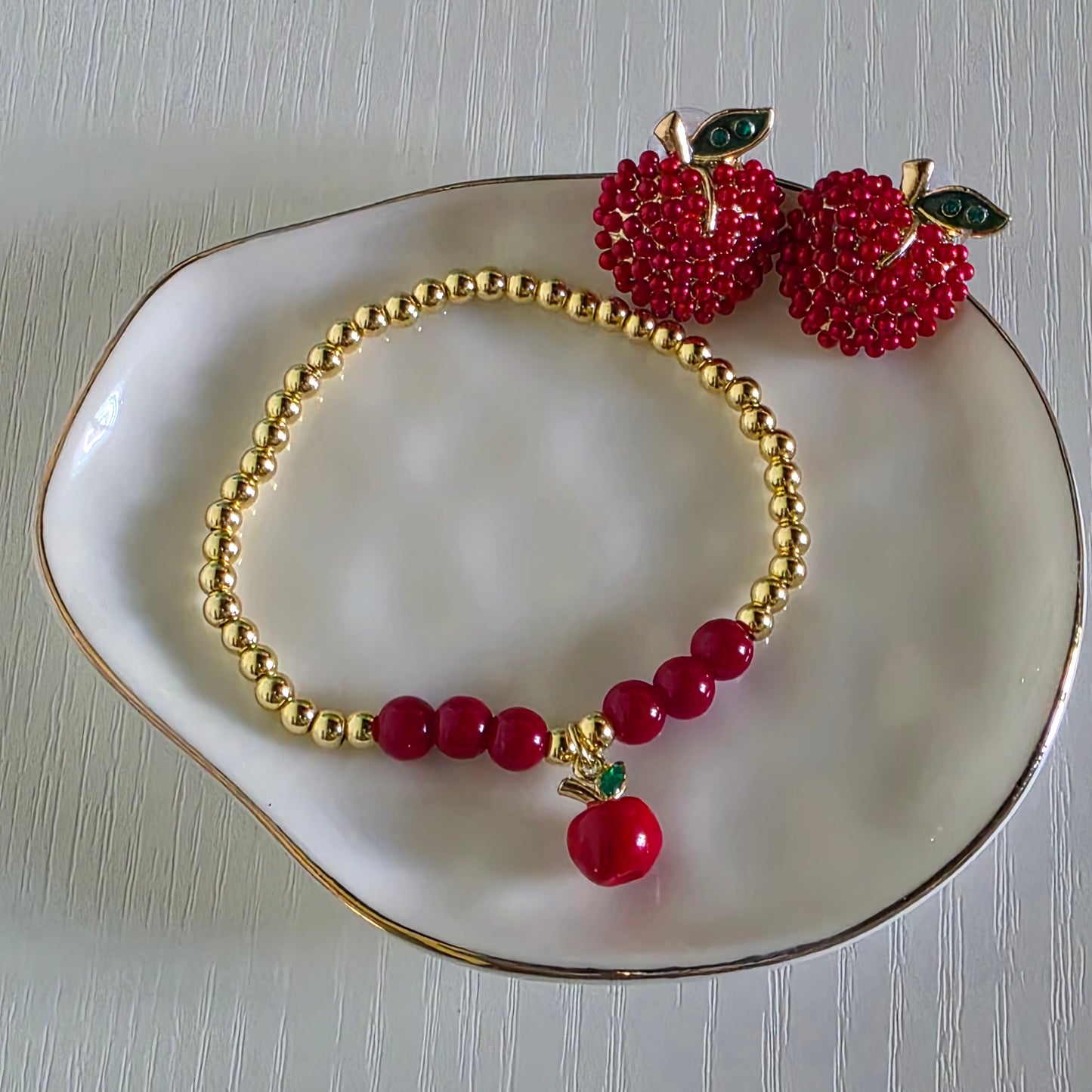 🍎✨ Set Pulsera y Pantallas Manzana – Edición Especial Maestras ✨🍎