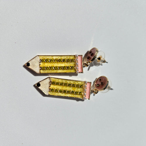 Aretes con diseño de Lápiz