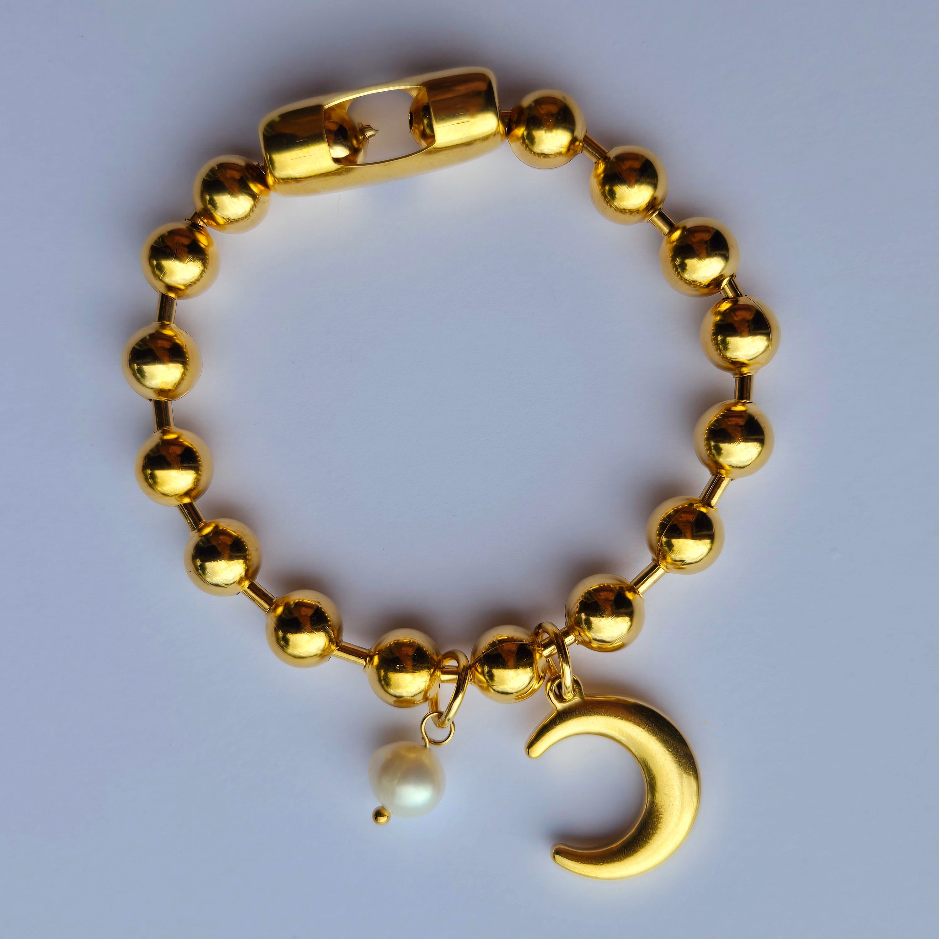 Pulsera Luna y Perla