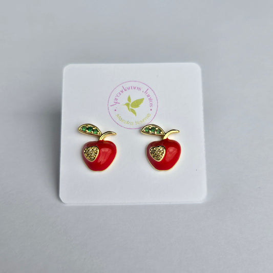Aretes con diseño de Manzana