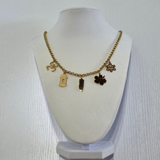 Collar Boricua con Dijes – Edición Especial Puerto Rico ✨