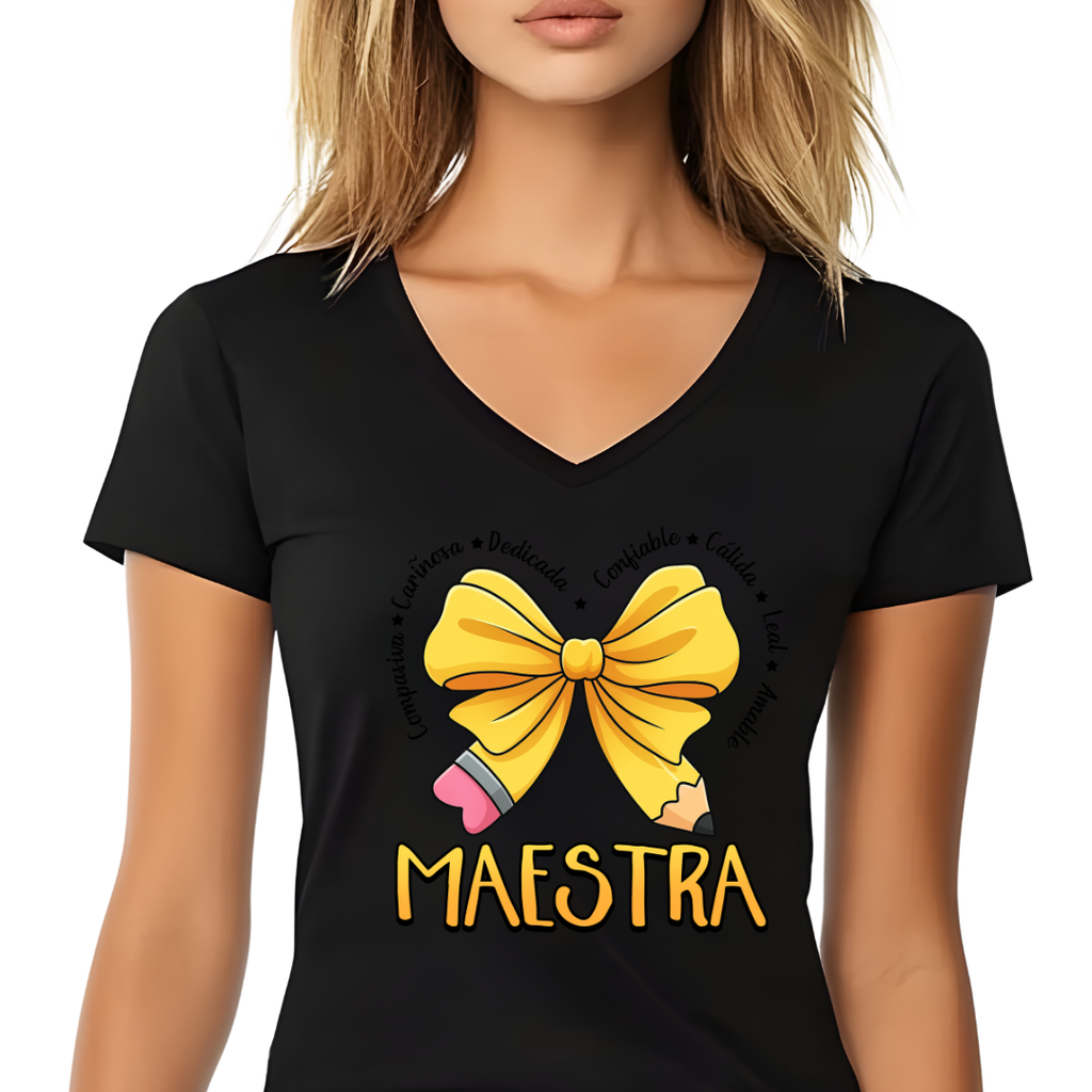 T-Shirt Maestra Lápiz Lazo
