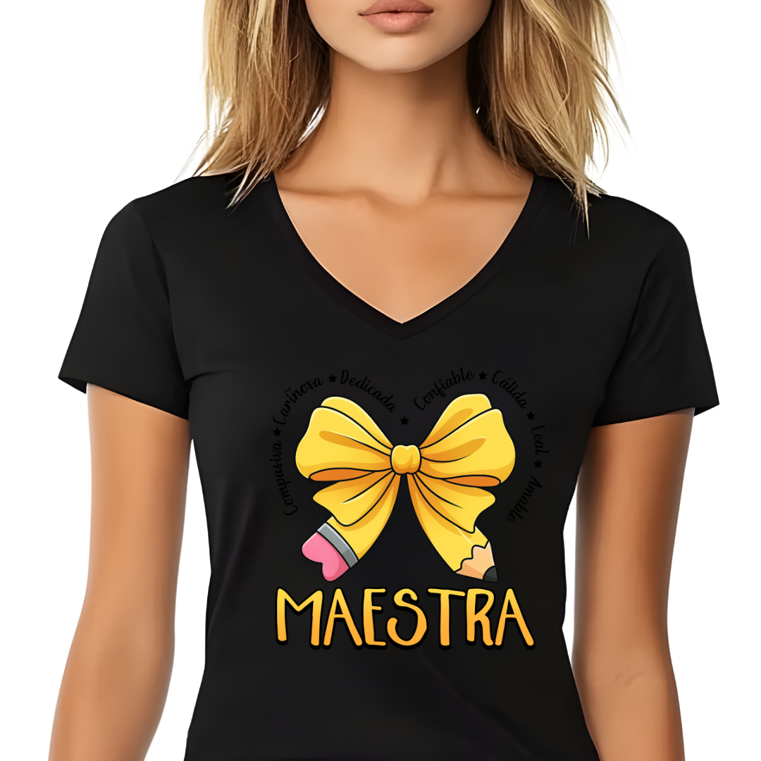 T-Shirt Maestra Lápiz Lazo