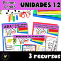 Bundle Unidades 1.2: Asia, el más poblado, Conociendo las Fracciones y Seres vivos