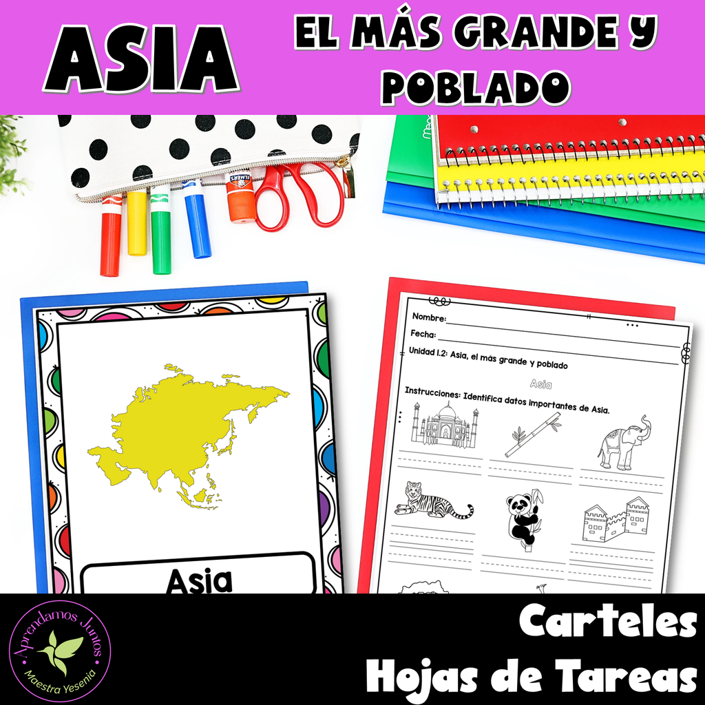 Bundle Unidades 1.2: Asia, el más poblado, Conociendo las Fracciones y Seres vivos