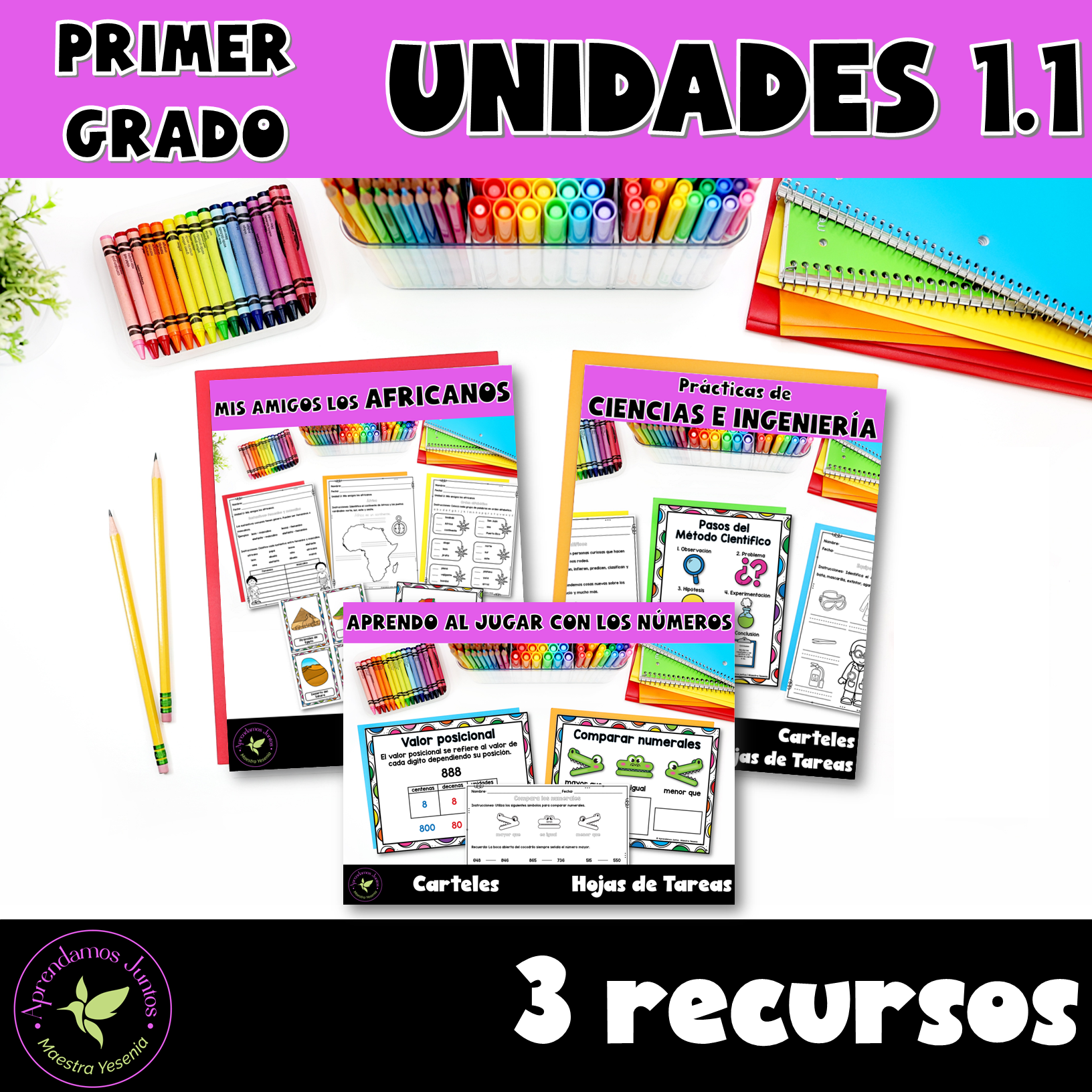 Bundle: Unidades 1.1 Primer Grado