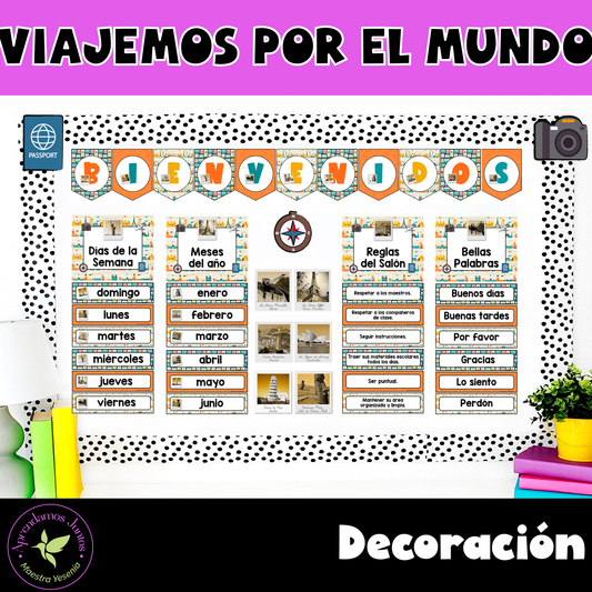 Decoración Viajemos por el Mundo