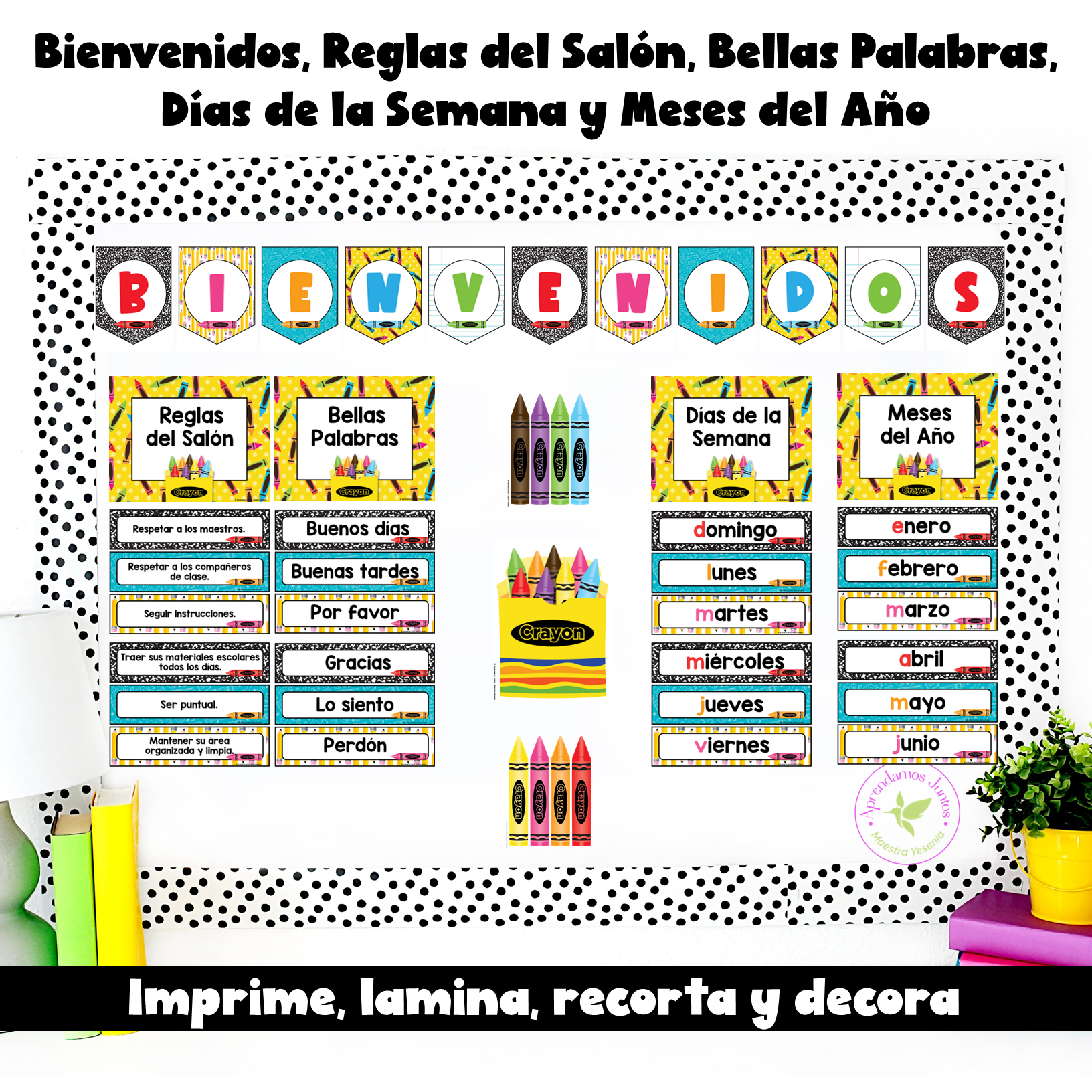 Decoración Crayones