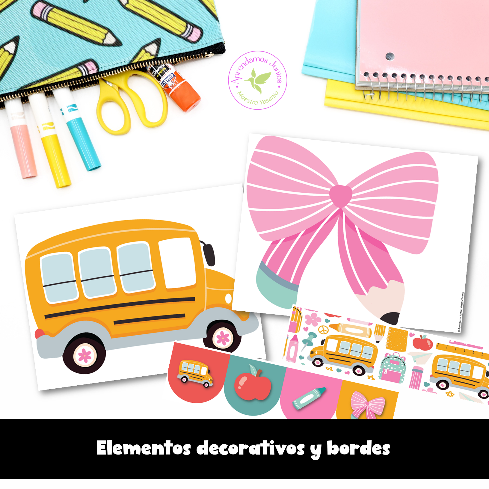 Decoración Back to School (Pencil Coquette)